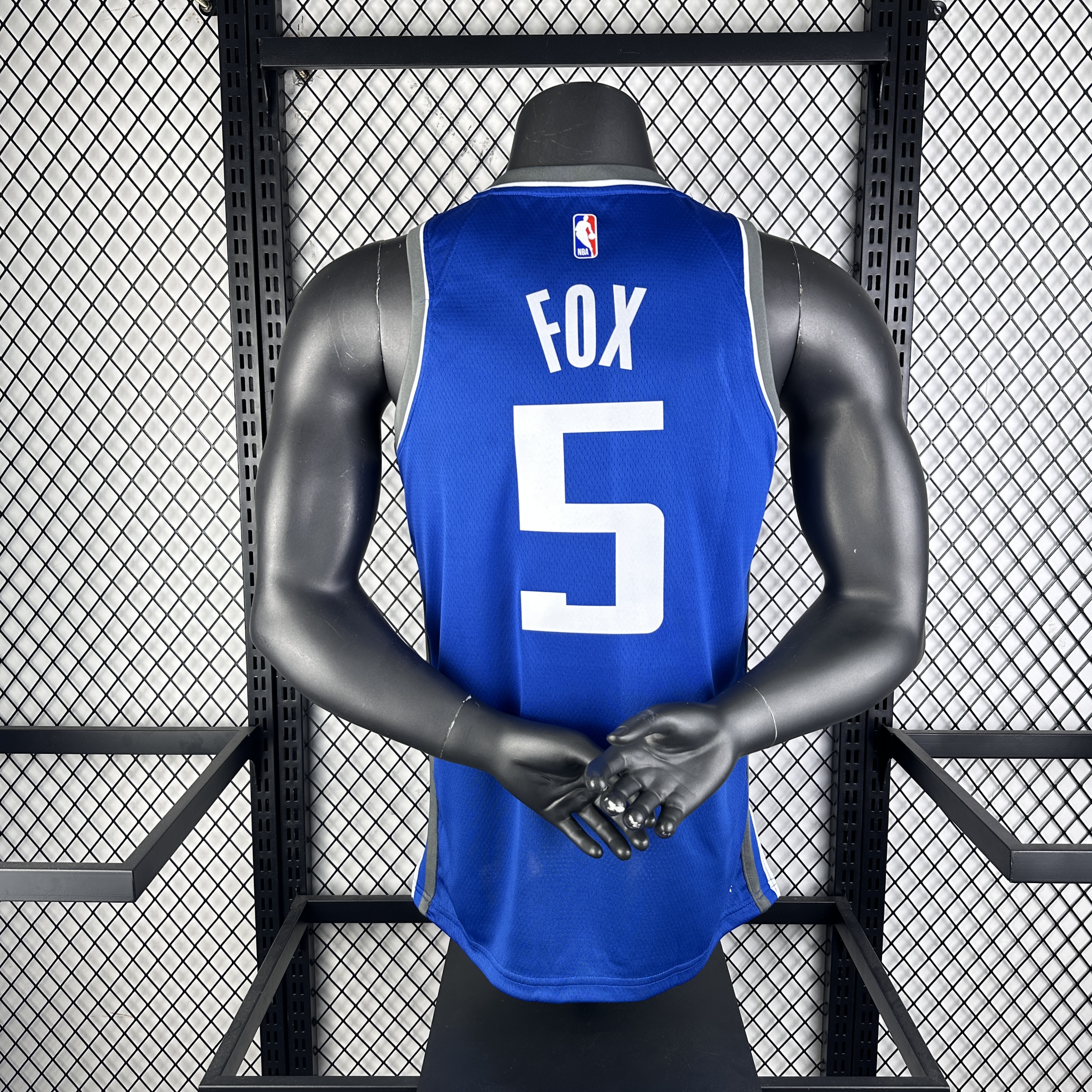 Men Sacramento Kings #5 Fox blue NBA 2023 24 Season Jerseys->sacramento kings->NBA Jersey